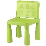 Plastic Chairs, Green, Pack of 2