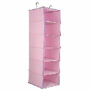 Wardrobe Hanging Organiser, Pink/Lilac
