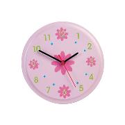 Pink Flower Wall Clock