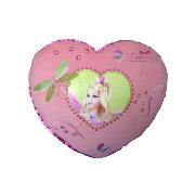 Barbie Fairytopia Cushion Heart Plush Design Embroidered