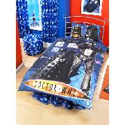 Doctor Who Duvet Cover and Pillowcase Cyberman Design Dr Bedding