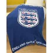 England Fc Blue Printed Fleece Blanket