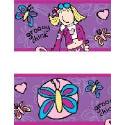 Groovy Chick Butterfly Wallpaper Border