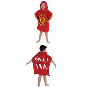 Manchester United Fc Poncho Hooded Towcho Towel