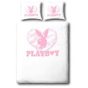 Playboy Glitter Hearts Baby Pink Double Duvet