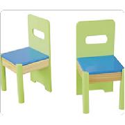 Wooden Chairs - Blue