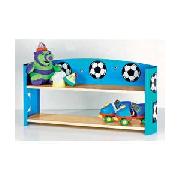 Blue Footballs 2 Shelf Unit