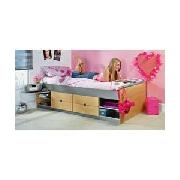 Teen Single Cabin Bed with Sprung Mattress