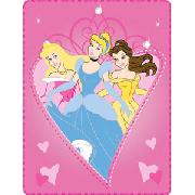 Disney Princess Hearts Fleece Blanket