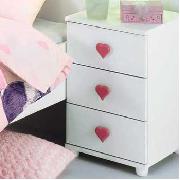Hearts 3 Drawer Narrow Chest