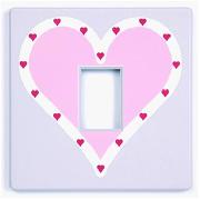 Queen of Hearts Lilac Light Switch Cover