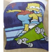 The Simpsons Sk8 Wear Fleece Blanket