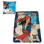 Disney Pirates of the Caribbean Fleece Blanket and Cushion