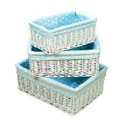 Wicker Baskets - Blue