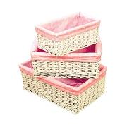 Wicker Baskets - Pink
